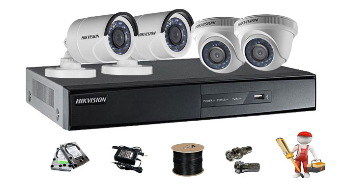 lắp trọn bộ 4 camera hikvision chính hãng, giá rẻ tại quảng ninh
