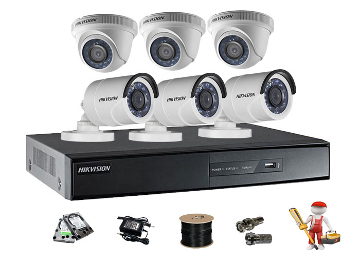 đại lý lắp trọn bộ 6 camera hikvision chính hãng, giá rẻ tại quảng ninh