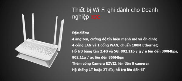Thiết Bị Phát Wifi Ezviz X3C chính hãng, giá rẻ