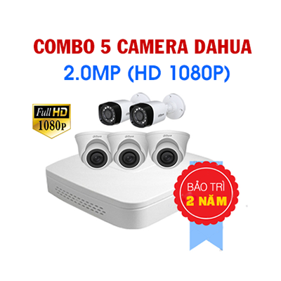 Trọn Bộ 5 Camera Dahua 2 Megapixel