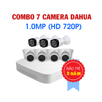 Trọn Bộ 7 Camera Dahua 1 Megapixel