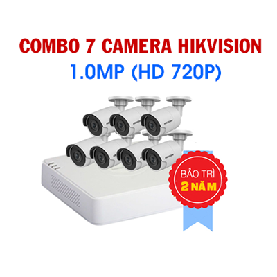 Trọn Bộ 7 Camera Hikvision 1 Megapixel