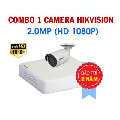 Trọn Bộ 1 Camera Hikvision 1 Megapixel