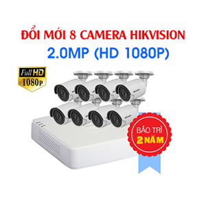 Đổi 8 Camera Hikvision 2 Megapixel Cũ Lấy Mới