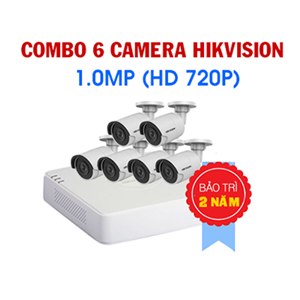 Trọn Bộ 6 Camera Hikvision 1 Megapixel