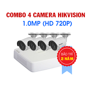 Trọn Bộ 4 Camera Hikvision 1 Megapixel